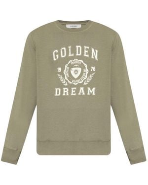 Golden Goose Logo Cotton Sweatshirt - Green