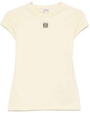 Loewe Anagram Cotton T-Shirt - Natural