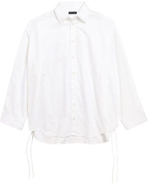 Balenciaga Cotton Lace-Up Shirt - White