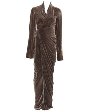 Rick Owens Draped Maxi Dress - Brown