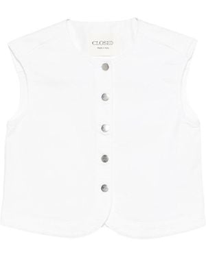 Closed Denim Cotton Vest - White