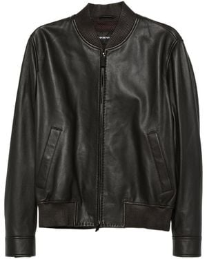 Emporio Armani Leather Jacket - Black