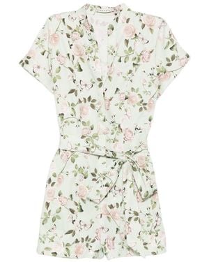 Alice + Olivia Tuta Stampata Lucy - Bianco