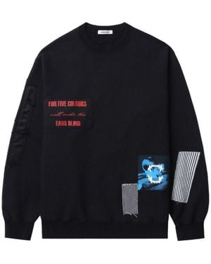 Undercover Artistic Printed Sweatshirt With Crew Neck Design - Blue