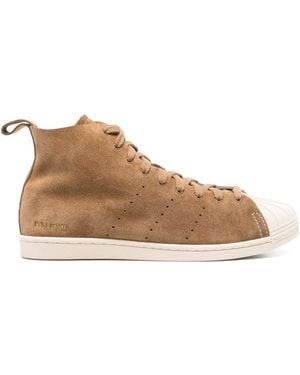 Adidas by Wales Bonner Superstar Hi Trainers - Brown
