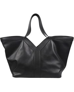 Saint Laurent Y Large Leather Tote Bag - Black