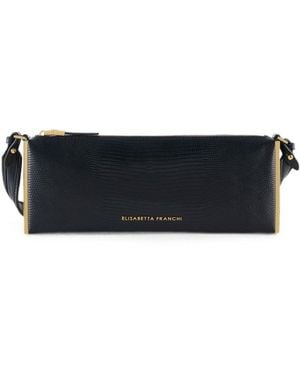 Elisabetta Franchi Faux Leather Shoulder Bag - Black