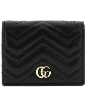 Gucci Gg Mamont Leather Wallet - Black