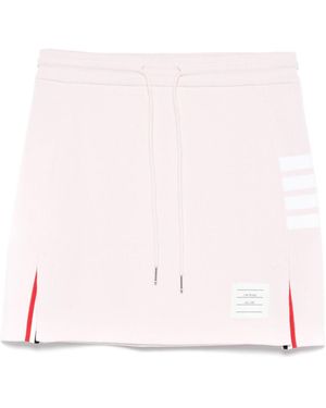 Thom Browne 4Bar Cotton Mini Skirt - Pink
