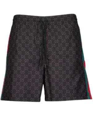 Gucci Boxer With Gg Print - Grey