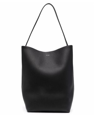 The Row Park Tote Large Leather Tote Bag - Black