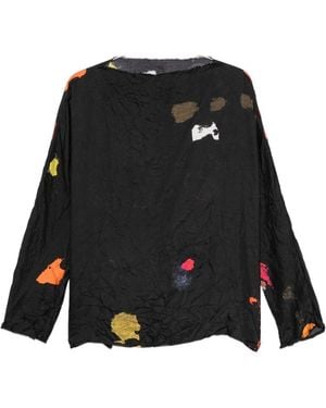 Daniela Gregis Printed Silk Shirt - Black
