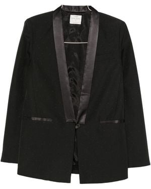 forte_forte Wool Blend Smoking Jacket - Black