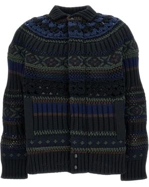 Sacai Knitted Jacket - Blue