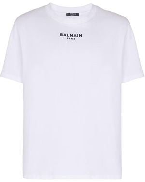 Balmain T-Shirt With Embroidered Logo - White