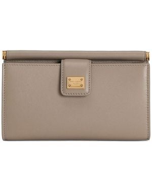 Dolce & Gabbana Leather Phone Bag - Grey