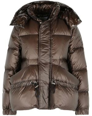 Sacai Nylon Puffer Down Jacket - Brown