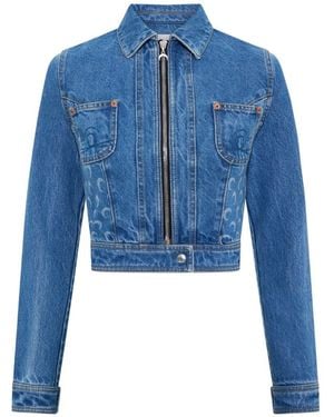 Marine Serre Denim Cotton Jacket - Blue