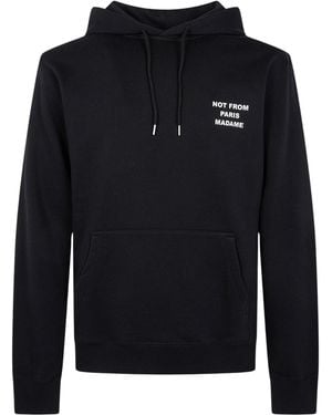 Drole de Monsieur Not From Paris Madame Slogan Hoodie - Black