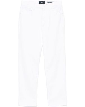 7 For All Mankind Jeans Cropped Calie - Bianco