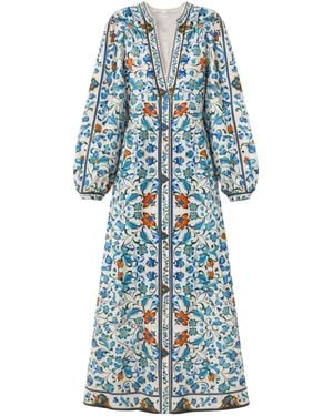 FARM Rio Floral Dress - Blue