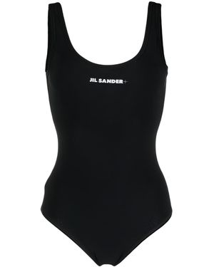 Jil Sander Costume Intero Con Logo - Nero