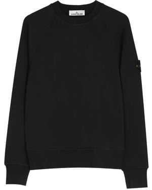 Stone Island Logo Sweatshirt By - Black