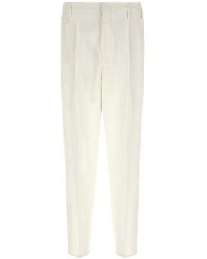 Brunello Cucinelli Cotton Trousers - White