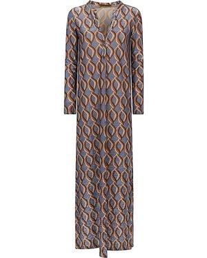 Siyu Printed Long Dress - Multicolour