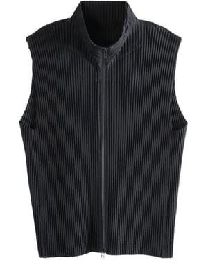Homme Plissé Issey Miyake Sleeveless Top - Black