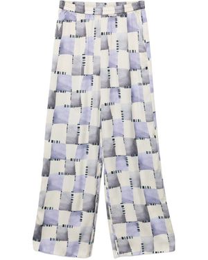 Emporio Armani Satin Trousers - White