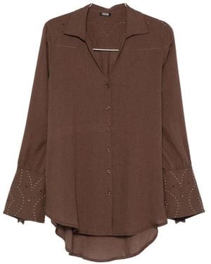VENUJA Oversized Beach Shirt - Brown