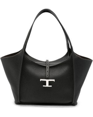 Tod's T-Timeless Small Leather Tote Bag - Black