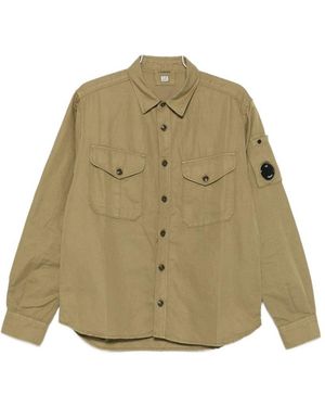 C.P. Company Cotton And Linen Blend Shirt - Natural