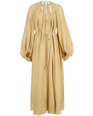 Zimmermann Mahon Silk Maxi Dress - Metallic