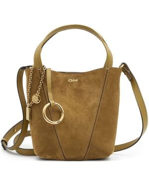 Chloé Spin Small Suede Tote Bag - Metallic
