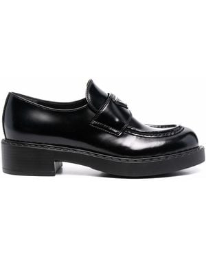 Prada Leather Loafers - Black