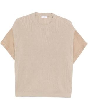 Brunello Cucinelli Cotton T-Shirt - Natural