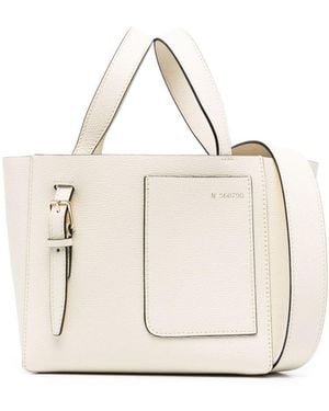 Valextra Mini Leather Bucket Bag - Natural
