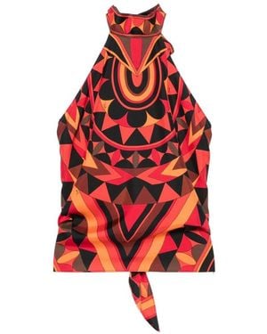 PUCCI Printed Silk Top - Red
