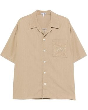Loewe Anagram Cotton Shirt - Natural
