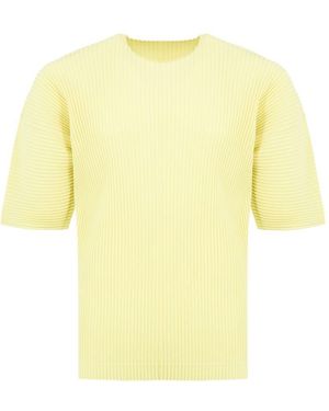 Homme Plissé Issey Miyake Pleated Top - Yellow