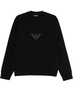 Emporio Armani Logo Cotton Sweatshirt - Black