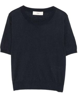 DUNST Cotton And Linen T-Shirt - Blue