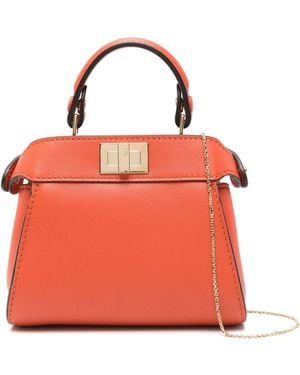 Fendi Borsa Peekaboo Nano - Rosso