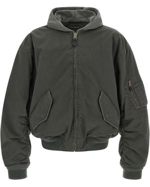 Balenciaga Cotton And Nylon Blend Bomber Jacket - Grey