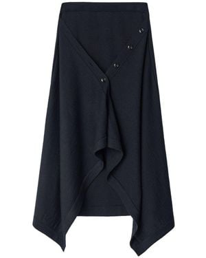 Lemaire Wool Blend Midi Skirt - Blue