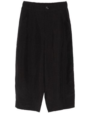 SOH Linen Blend Trousers - Black