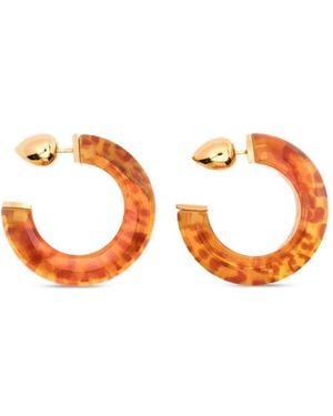 Alaïa Edge Hoop Earrings - Orange