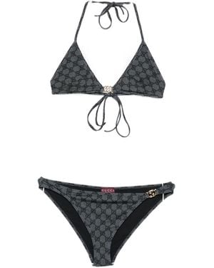 Gucci Gg Triangle Bikini Set - White